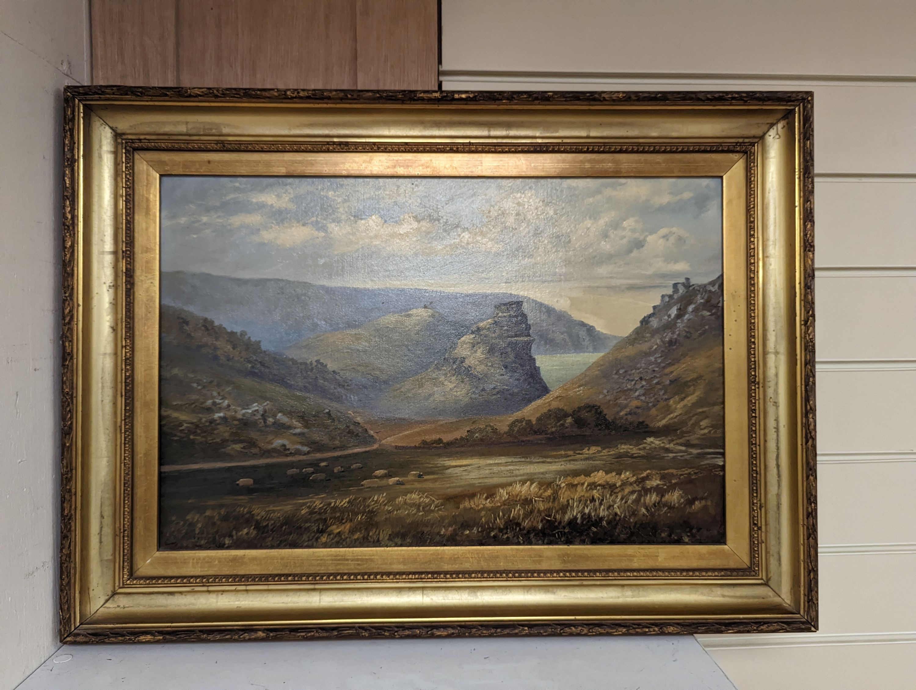 M.A. Perreau Fl. 19th century, oil on canvas, Valley of the Rocks, Lynton, North Devon, signed and dated 92, 34 x 52cm